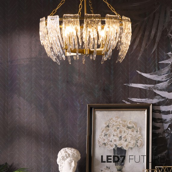 Loft Industry Modern - Melting Ice Circle Chandelier